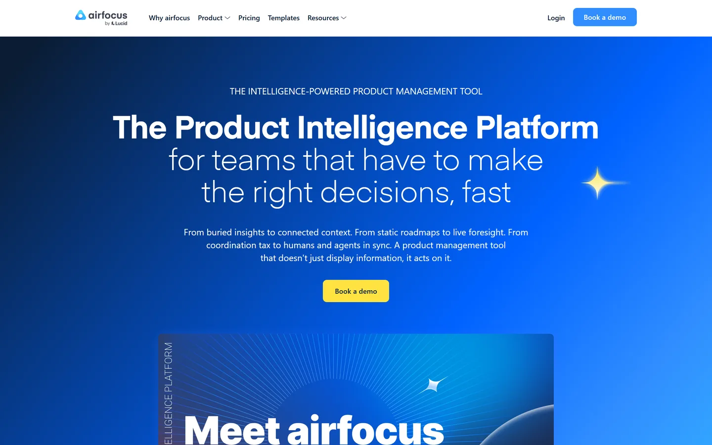 airfocus homepage — prioritization frameworks and modular roadmapping