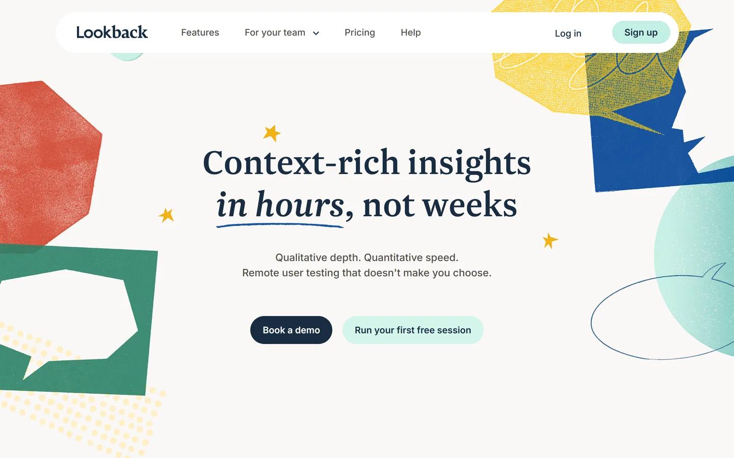 Lookback homepage