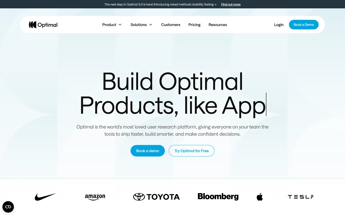 Optimal Workshop homepage — card sorting and tree testing for information architecture