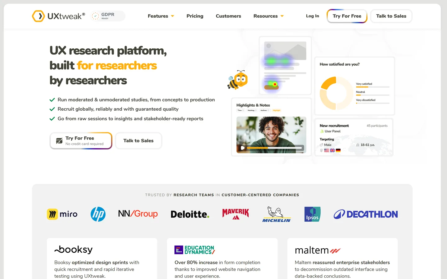 UXtweak homepage