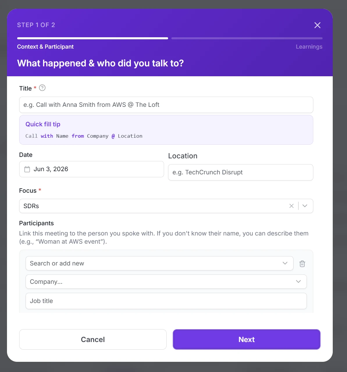 Adding a customer interview to Intervool