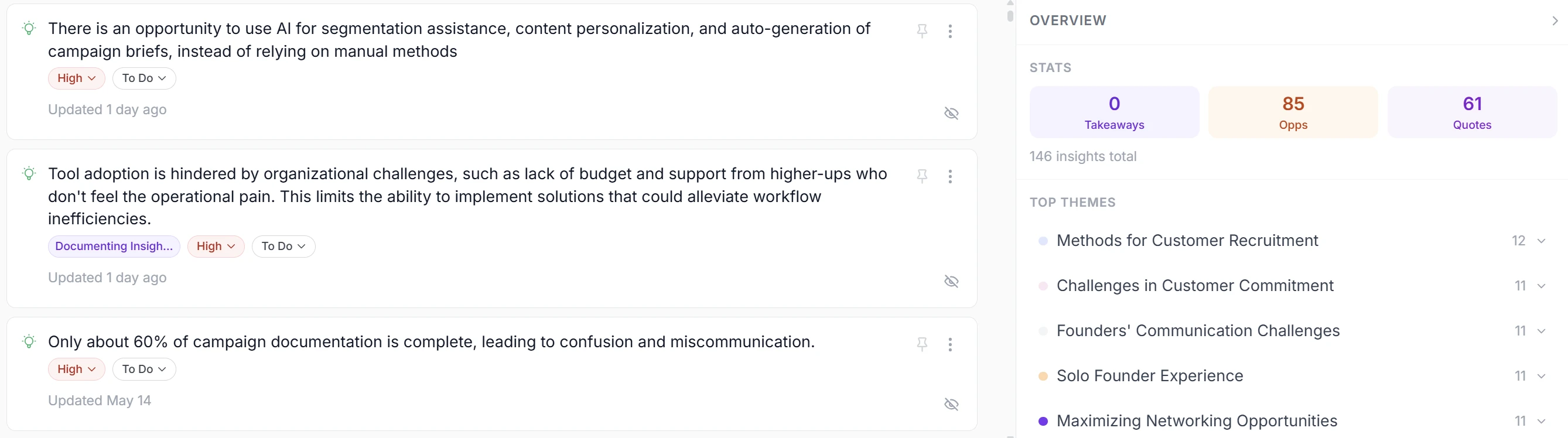 Intervool insights pulled from every call into one searchable place